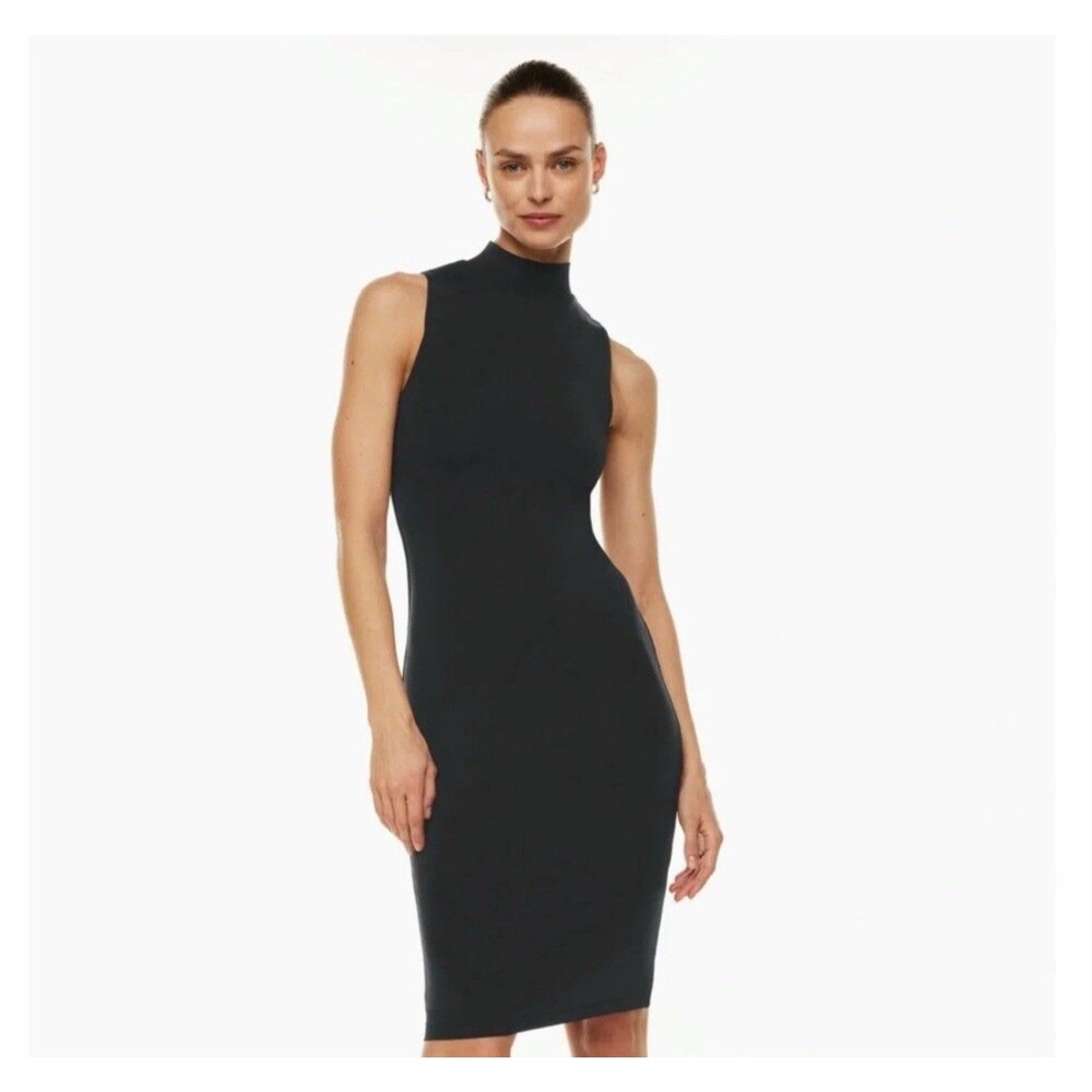 Babaton Women's Contour Mockneck Mini Dress Black Small